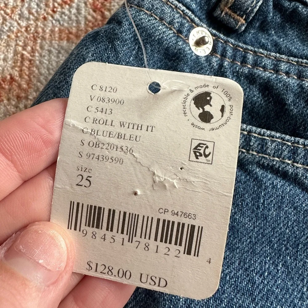 NWT We The Free - Adele Denim Skort size 25 low rise grunge utility - Picture 8 of 11